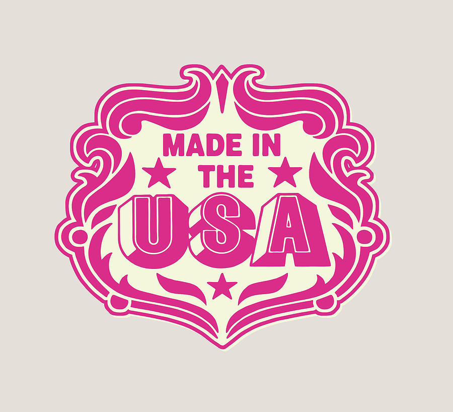 Typography Drawing - Made in the USA by CSA Images