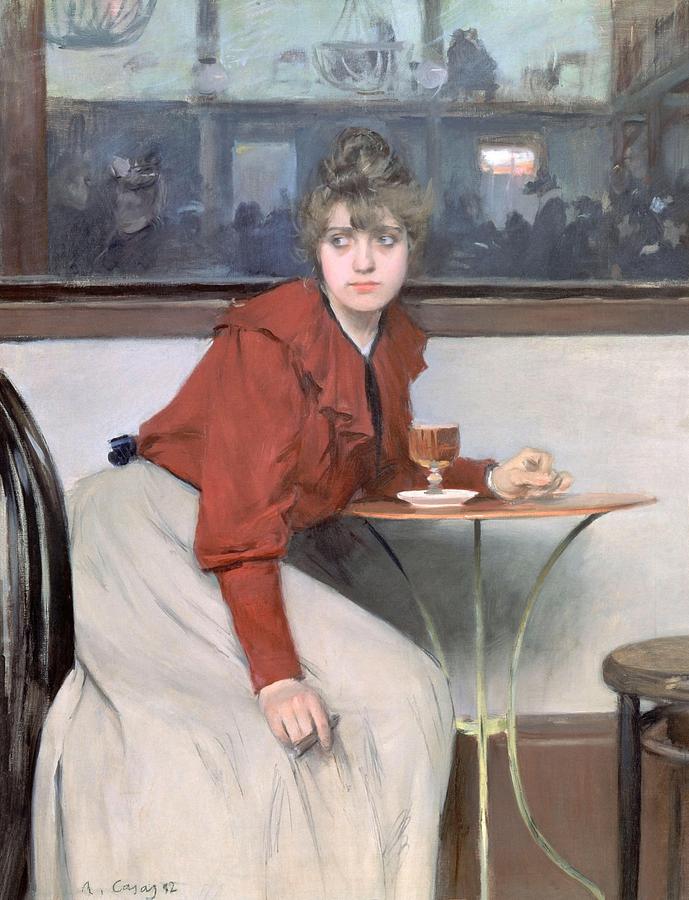 Madeleine, 1892, Oil on canvas, 117 x 90 cm. RAMON CASAS . BOISGUILLAUME MADELEINE. Painting by Ramon Casas i Carbo -1866-1932-