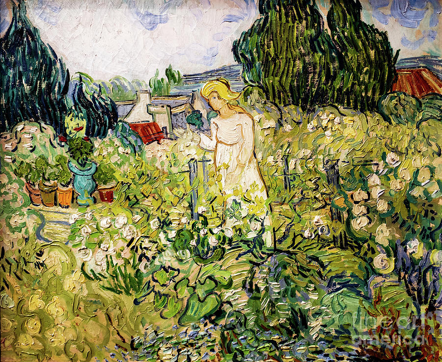 Mademoiselle Gachet in Her Garden by Vincent Van Gogh Painting by ...