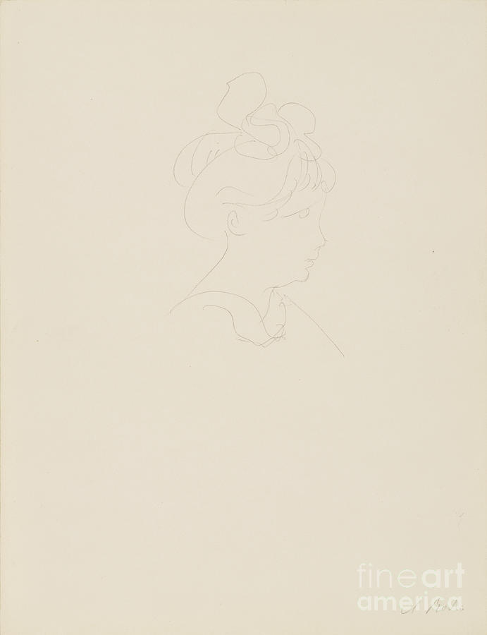 Auguste Rodin Painting - Mademoiselle Jean Simpson, Head Study By Rodin by Auguste Rodin