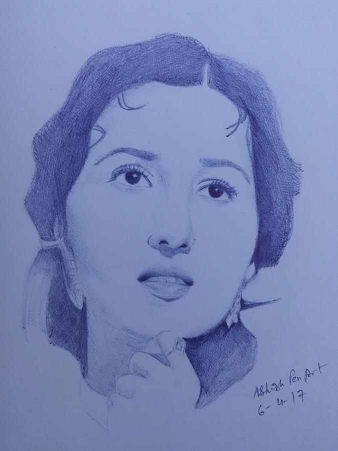 Pencil sketch  fanart  Madhubala Fan Art 5697109  Fanpop