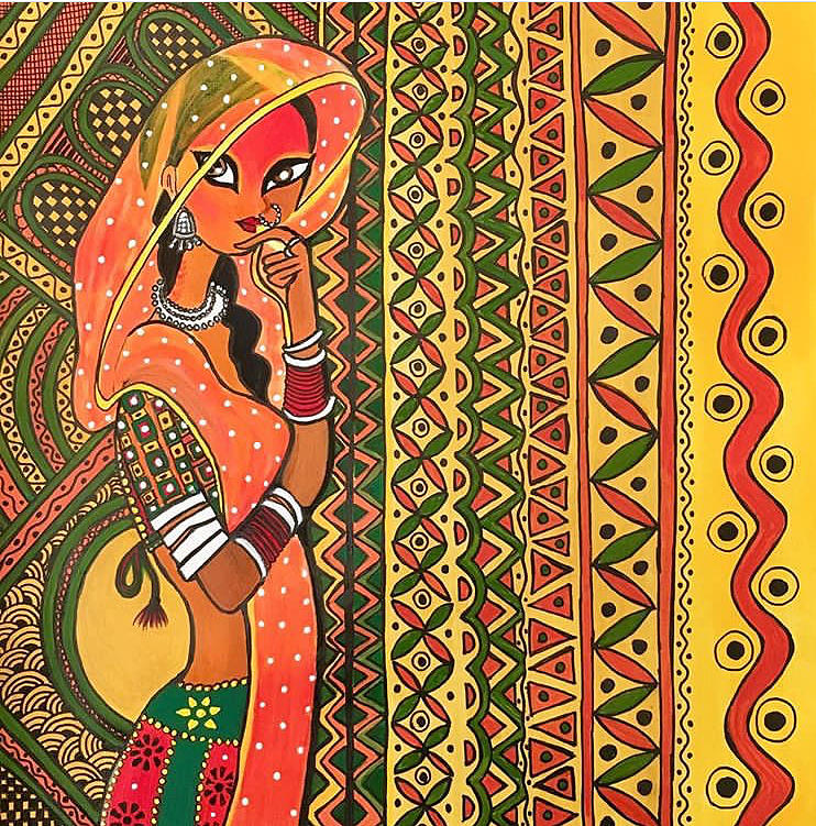 Madhubani Art Painting by Sabitha Ramakrishnan