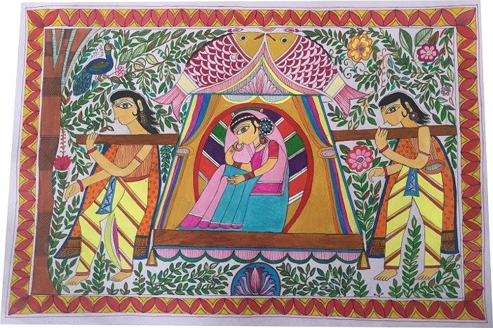 Indian Painting - Madhubani Painting by Rashmi Neha