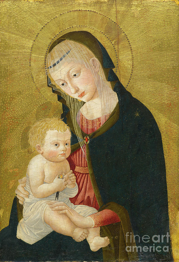 Madonna And Child, After 1445 Tempera And Gold Leaf On Panel Painting by Pseudo Jacopino Di Francesco
