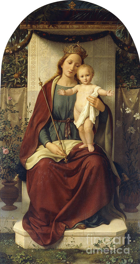 Madonna Painting - Madonna And Child by Andreas Johann Jacob Müller