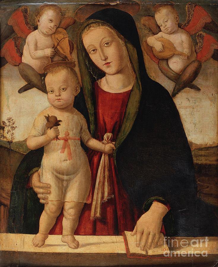 Madonna And Child By Bernardino Fungai Painting by Bernardino Fungai