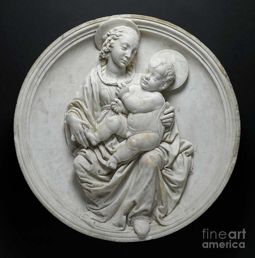 Madonna And Child By Francesco Di Simone Da Fiesole Ferrucci Sculpture by Francesco Di Simone Da Fiesole Ferrucci