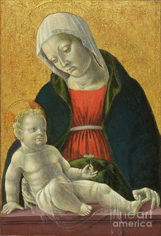 Madonna And Child By Vincenzo Foppa Painting by Vincenzo Foppa