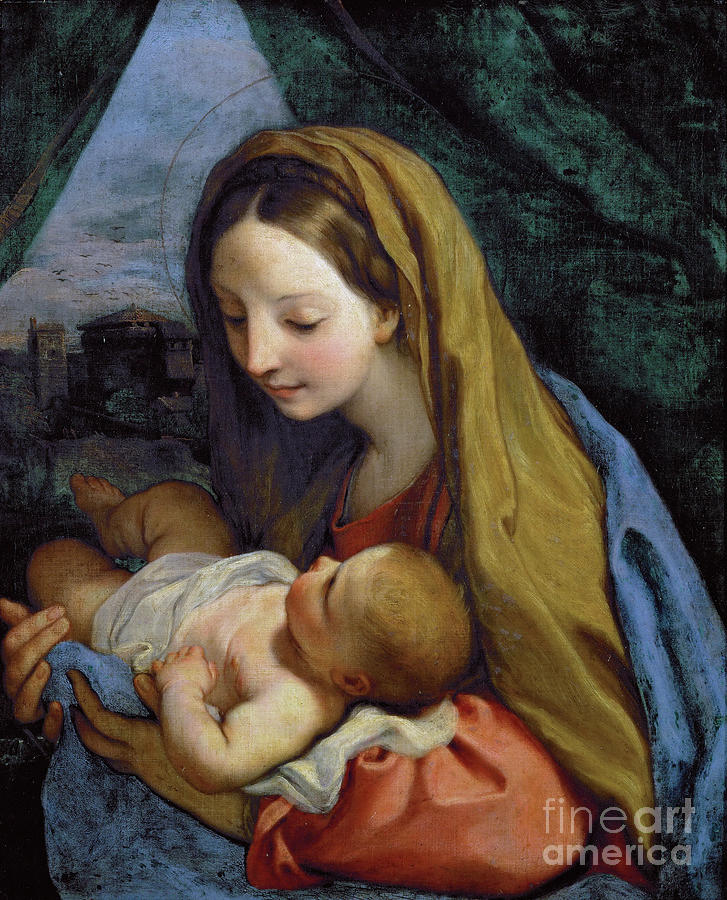 Madonna And Child Painting by Carlo Maratta Or Maratti