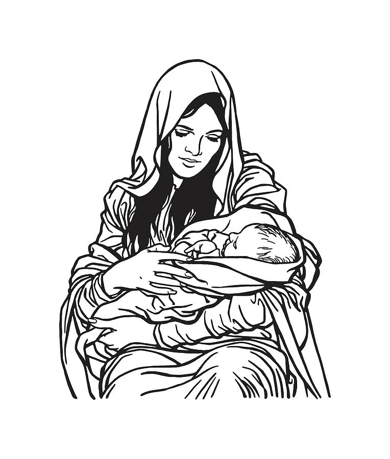 Madonna and Child Drawing by CSA Images - Fine Art America