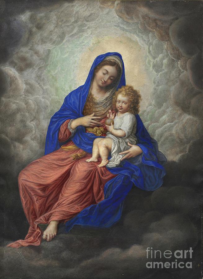 Madonna And Child In Glory Drawing by Heritage Images