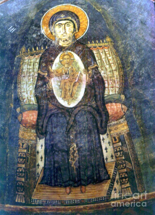 Byzantine Painting - Madonna And Child by Macedonian School
