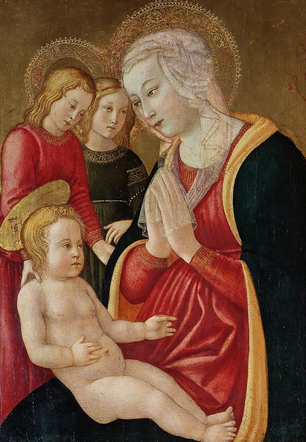 Madonna And Child Painting by Master Of The Nativity Of Castello