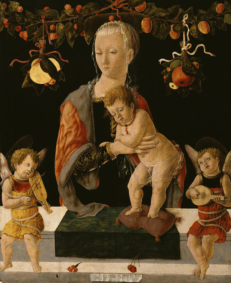 Madonna and Child with Angels Painting by Giorgio di Tomaso Schiavone