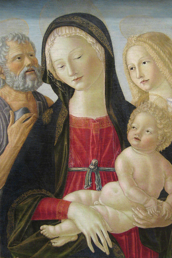 Madonna and Child with Saints Jerome and Mary Magdalene, Painting by Neroccio di Bartolomeo de Landi