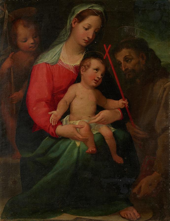 Madonna And Child With The Infant Saint John The Baptist Painting By ...