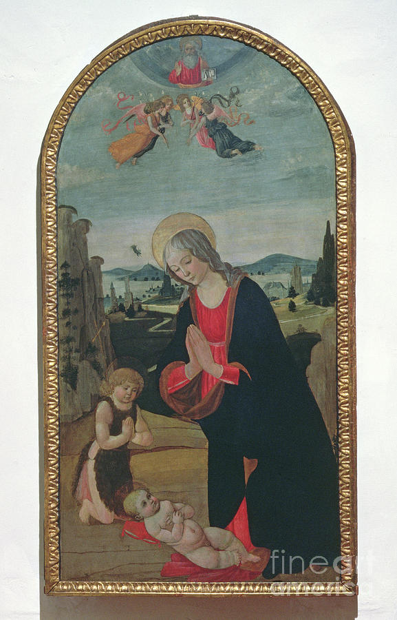 Madonna And The Infant St. John The Baptist Adoring The Christ Child ...