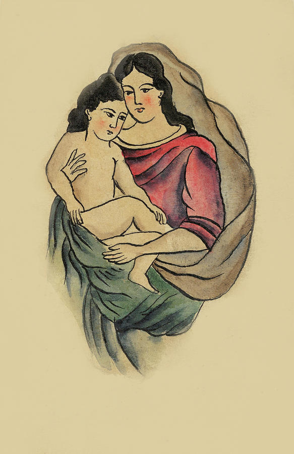 Madonna & Child Painting by Clark & Sellers