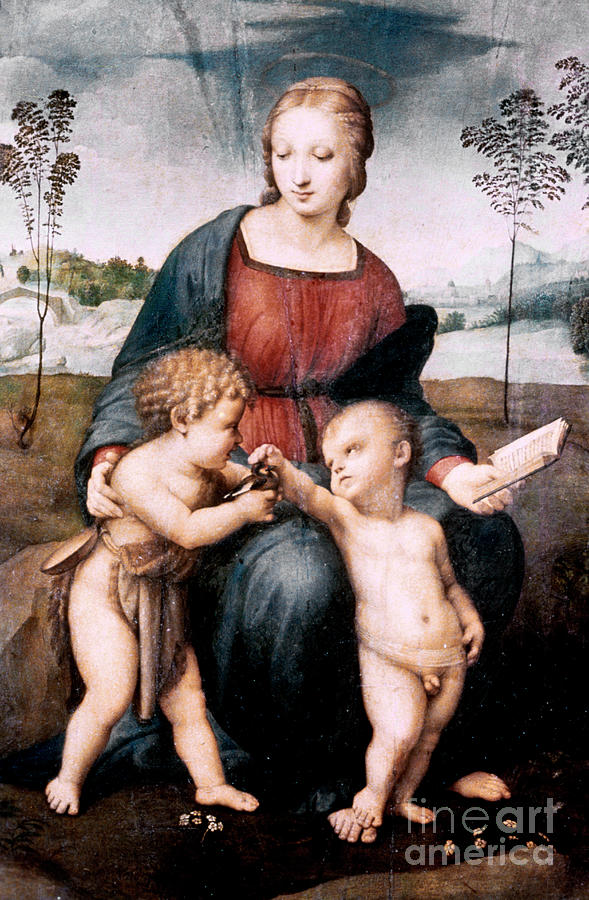 Madonna Del Cardellino, 1507. Artist Drawing by Print Collector