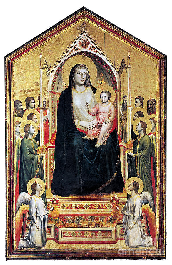 Robijn Miles Microbe Madonna Enthroned 1310 by Giotto Painting by Art Anthology