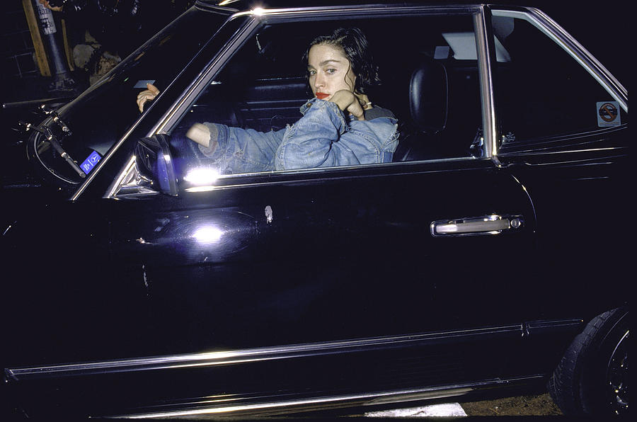 Celebrity Photograph - Madonna in Car by Dmi