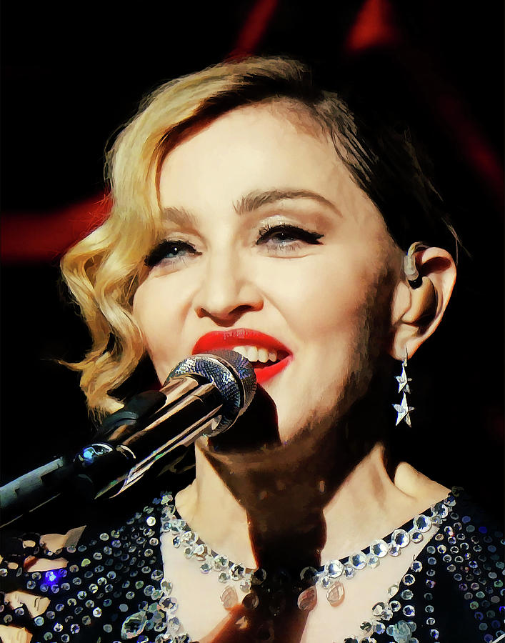 Musician Painting - Madonna in Concert by Elaine Plesser