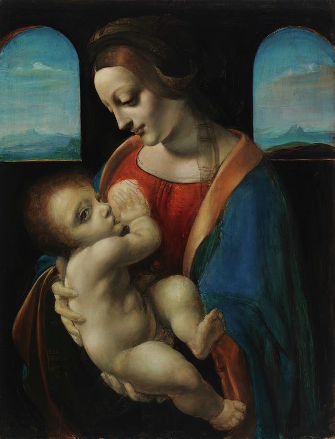 Madonna Painting - Madonna Litta, Copy After Leonardo Da Vinci by Magnus Enckell