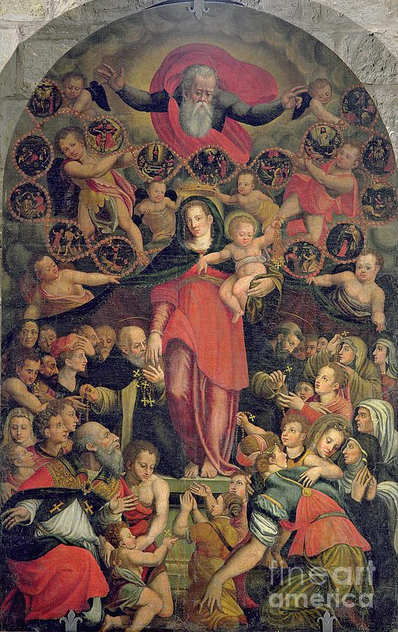 Madonna Of The Rosary, C.1569 Painting by Jacopo Zucchi - Fine Art America