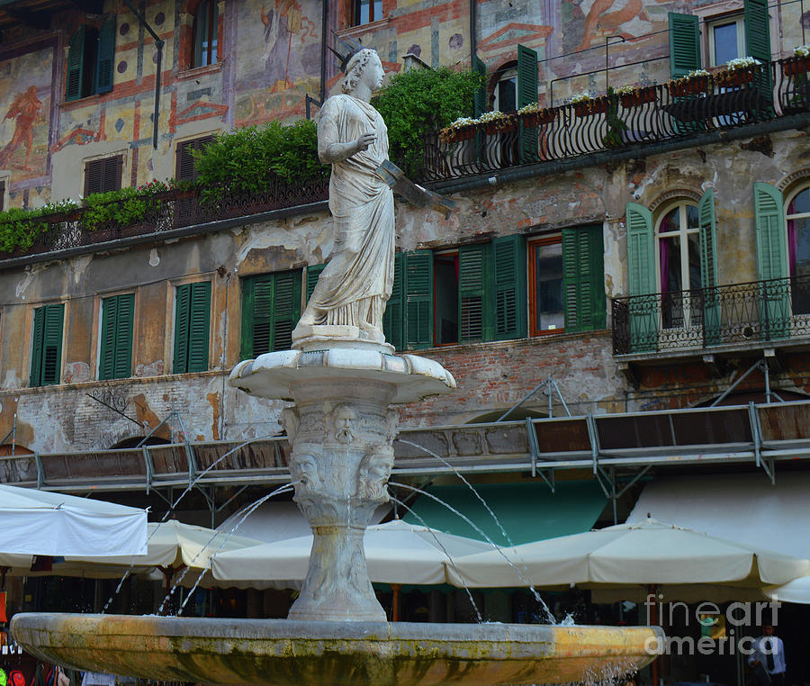 Madonna Verona Fountain Photograph by Aicy Karbstein