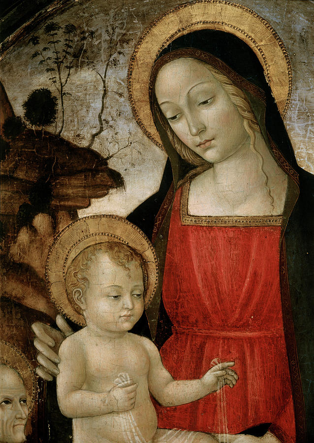 Madonna With Child (detail) Painting by Bartolomeo Montagna - Fine Art ...