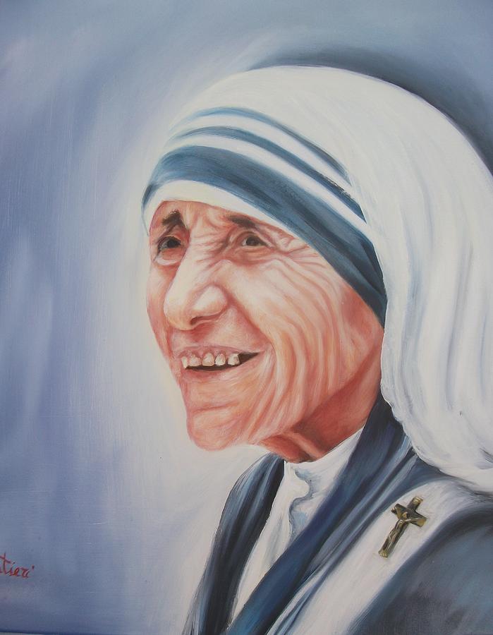 Madre Teresa di Calcutta Painting by Mariolina Argentieri - Fine Art ...