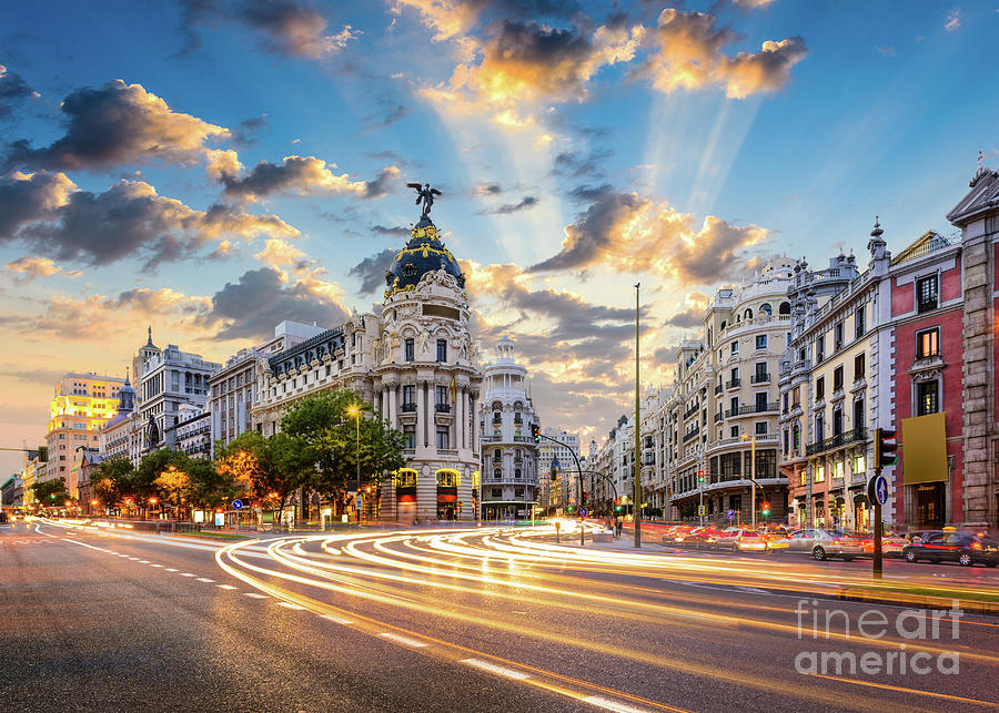Madrid Spain On Gran Via Photograph by Seanpavonephoto