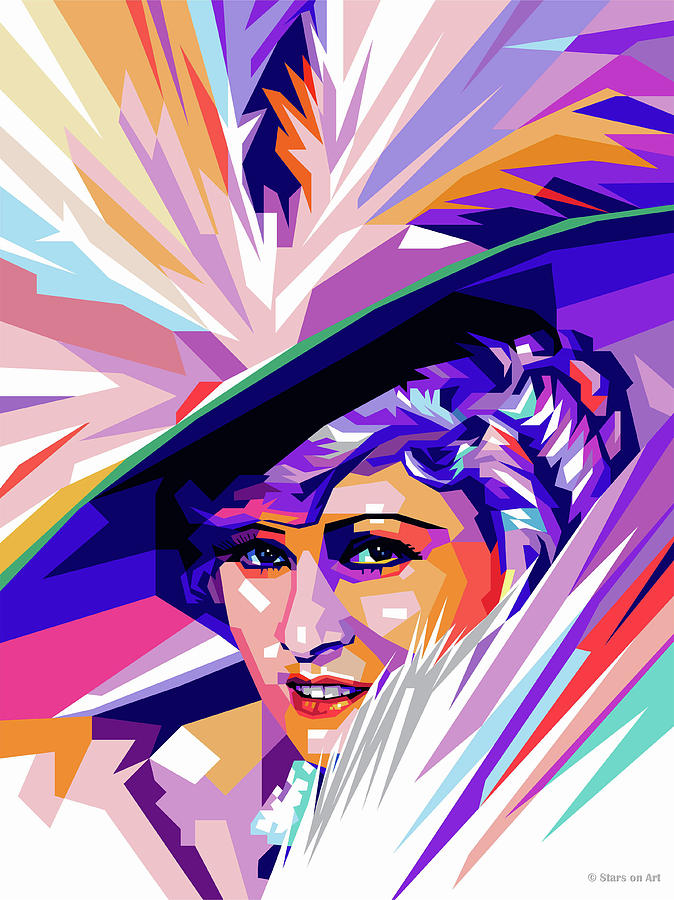 Mae Digital Art - Mae West pop art by Stars on Art