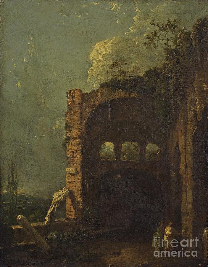Maecenass Villa Tivoli, C.1765 Painting by Richard Wilson