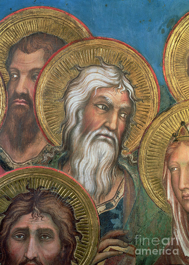 Maesta, Detail Of St Andrew, 1315 Painting by Simone Martini