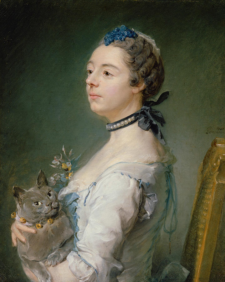 Magdaleine Pinceloup de la Grange Painting by Jean-Baptiste Perronneau
