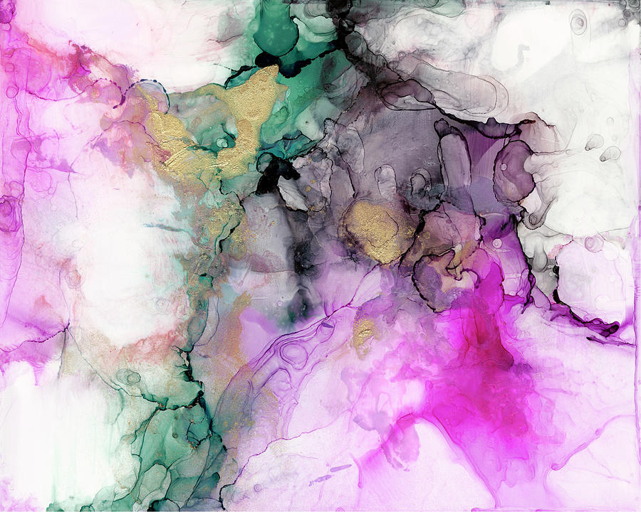 Abstract Painting - Magenta Expression I by Jennifer Goldberger