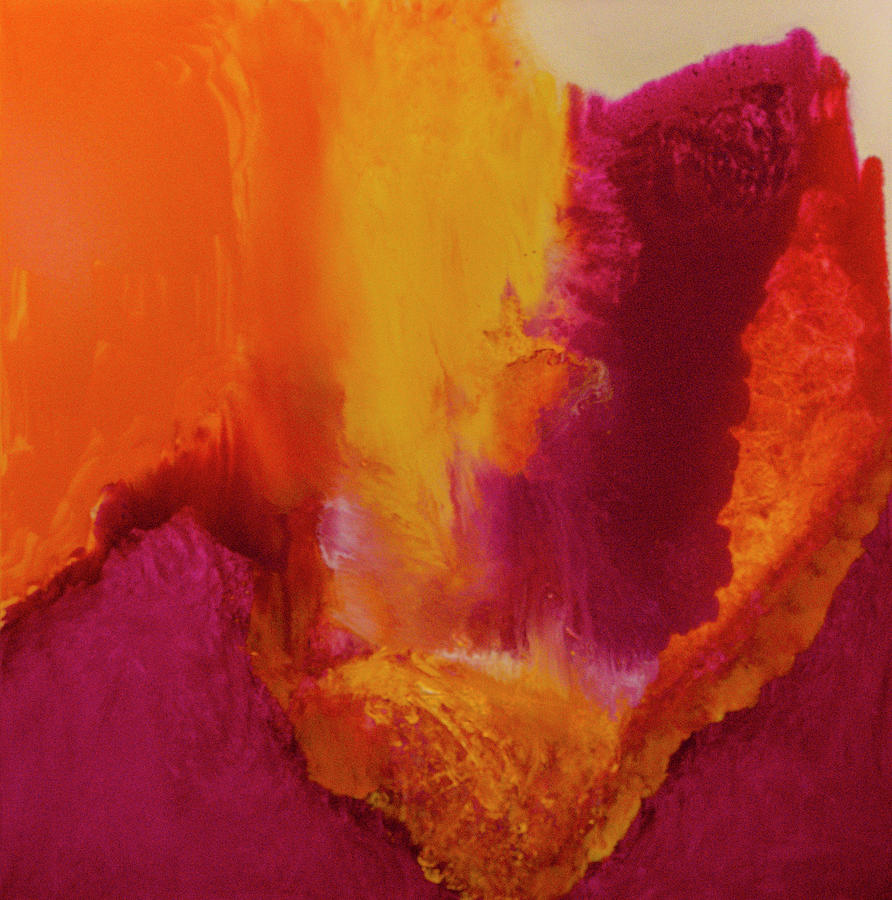 Abstract Painting - Magenta Pour by Aleta Pippin
