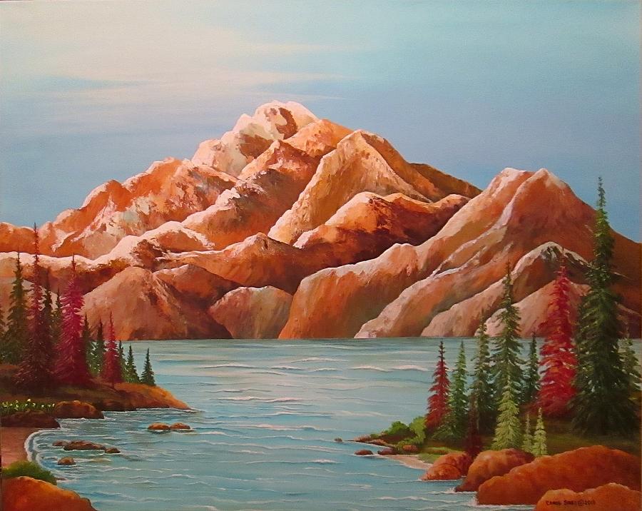 Magestic Mountains Painting by Carol Sabo