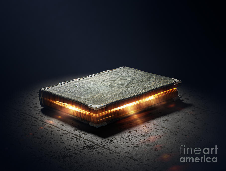 Concrete Digital Art - Magic Book With Super Powers - 3d by Johan Swanepoel