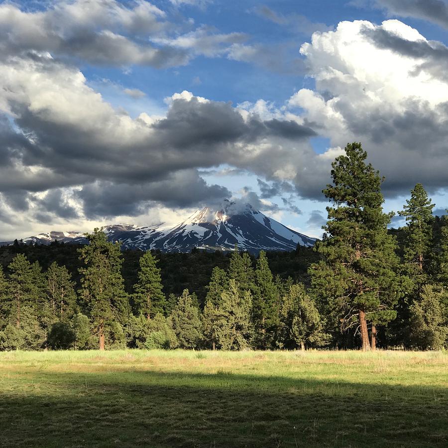 Magic Hour Clouds over Mt. Shasta Photograph by Noa Mohlabane