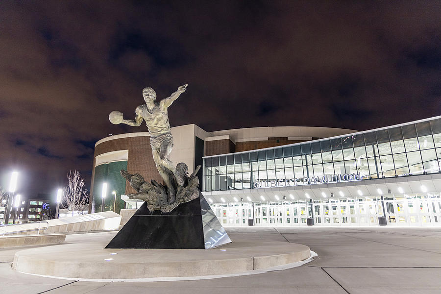 Magic Johnson Statue at Michigan State University  Photograph by John McGraw