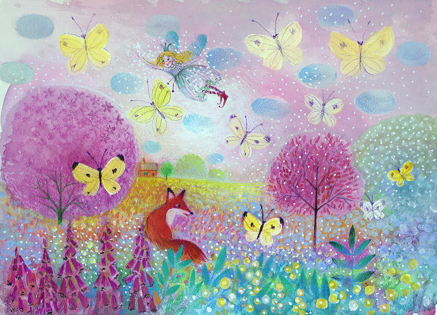 Butterfly Painting - Magic Morning by Oxana Zaika