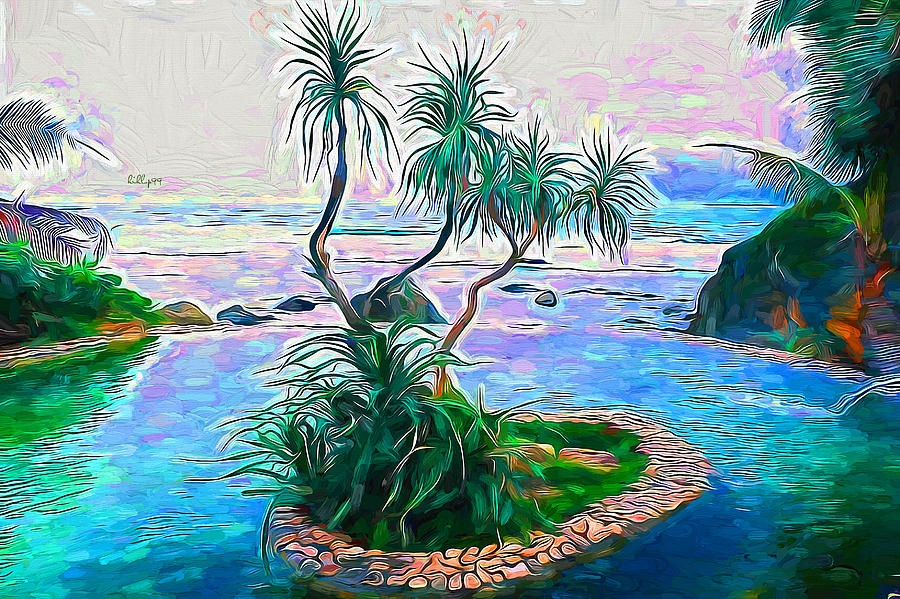 Magic palm Painting by Nenad Vasic