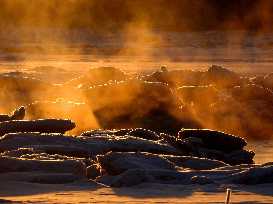 Magic Sea Smoke - Arctic Marsh Photograph by Dianne Cowen Cape Cod Photography