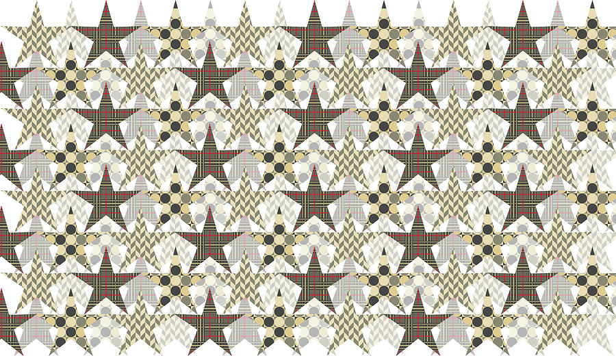 Pattern Digital Art - Magic Stars by Mindy Howard