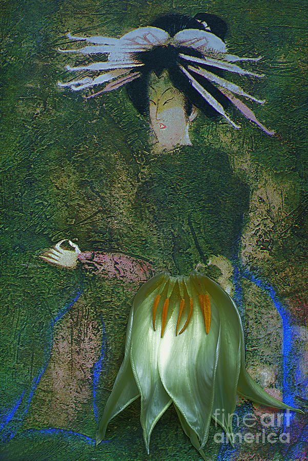 Magic Woman With Tulip. Photograph