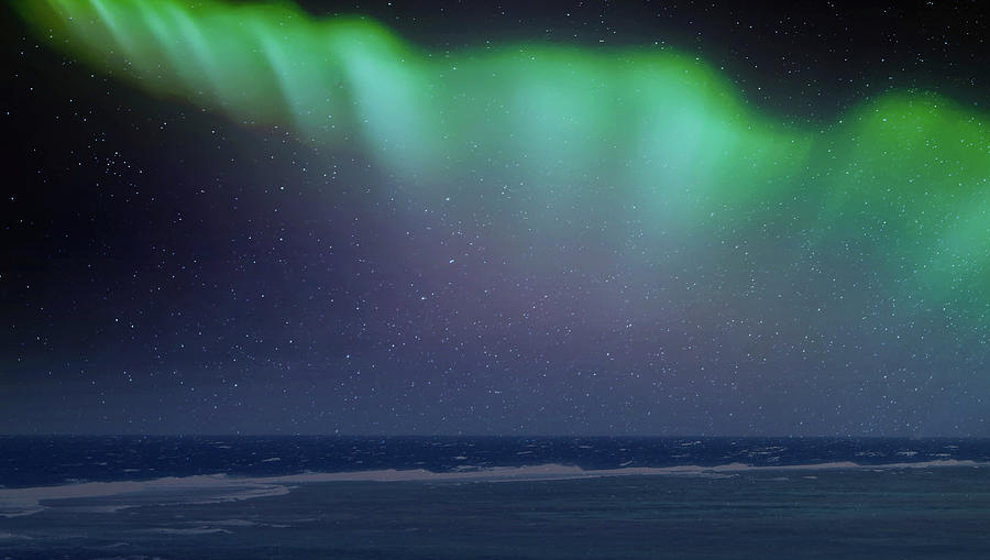 Magical Aurora Borealis Above The Ocean Photograph by Johanna Hurmerinta