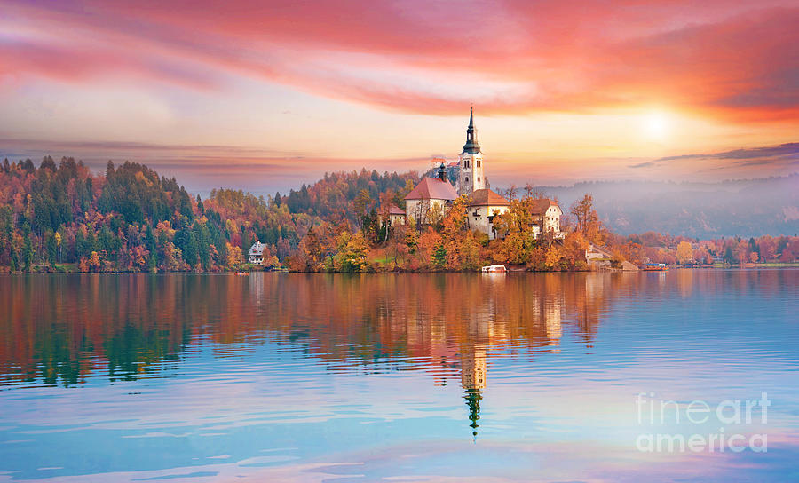 Pond Photograph - Magical Autumn Landscape by Andrij Vatsyk Pond Photograph - Magical Autumn Landscape by Andrij Vatsyk