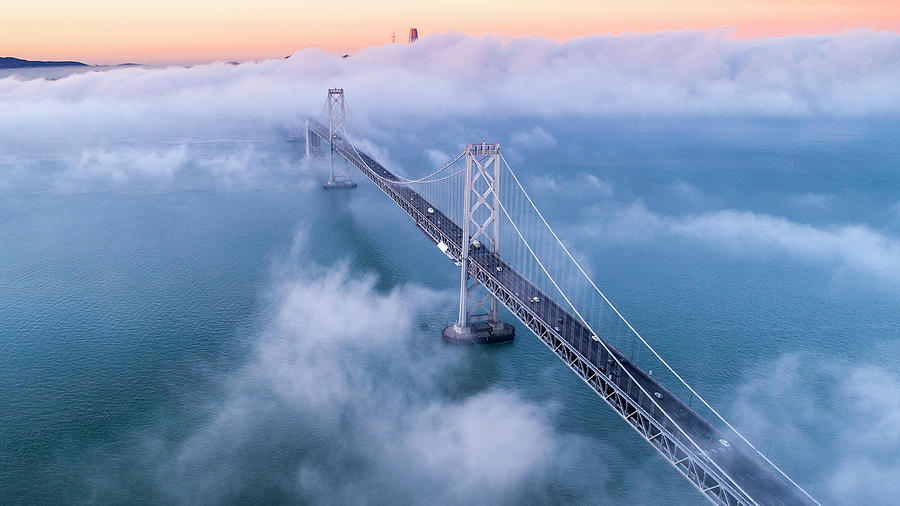 Magical Bay Bridge in Fog Photograph by Vincent James - Pixels